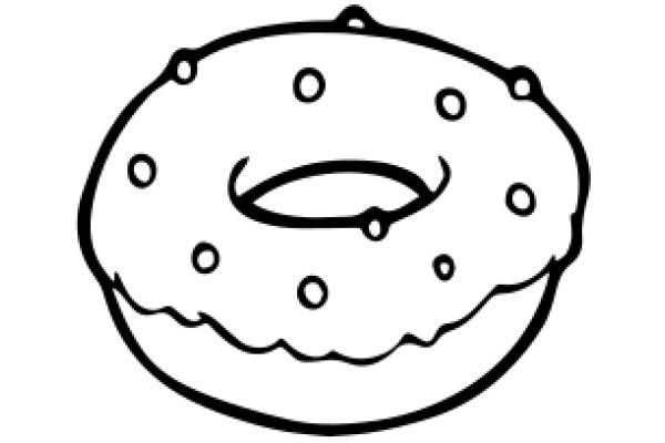 A Whimsical Illustration of a Donut with a Smile