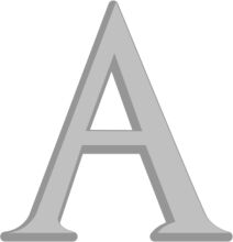 A Simple Letter 'A' in Gray