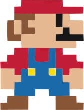 Pixelated Mario: A Classic Icon in a Modern Pixel Art Style