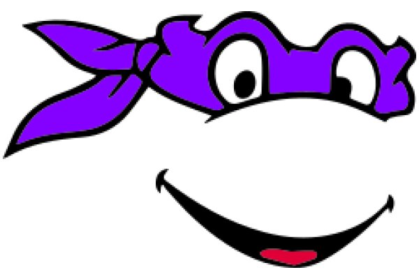 Stylish Purple Bandana with a Smiling Teenage Mutant Ninja Turtles Logo