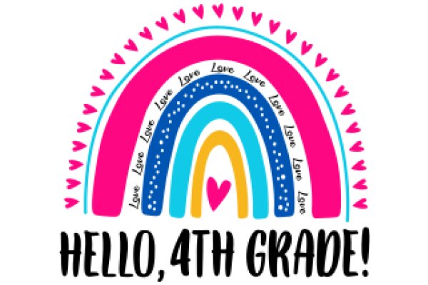 A Colorful Celebration of Love and Friendship: A 4th Grade Hello Card