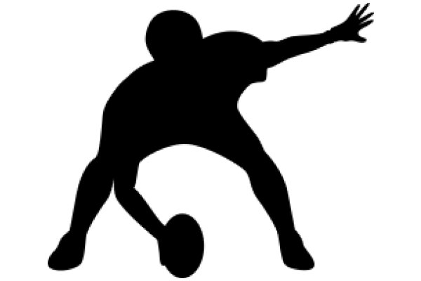 Silhouette of a Football Player in Action