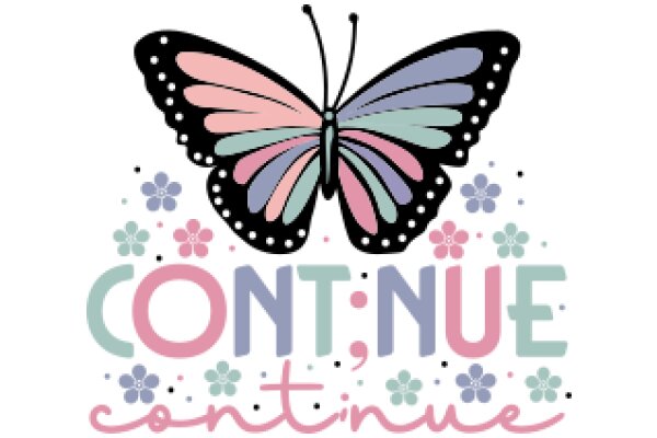 Continue, Continue: A Whimsical Butterfly Poster