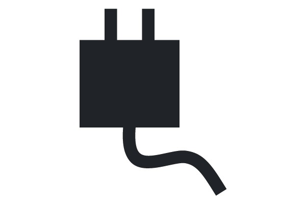 Simplified Icon of a Power Outlet