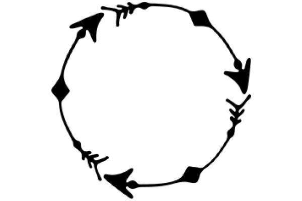 A Simple, Illustration of a Circle with Arrows