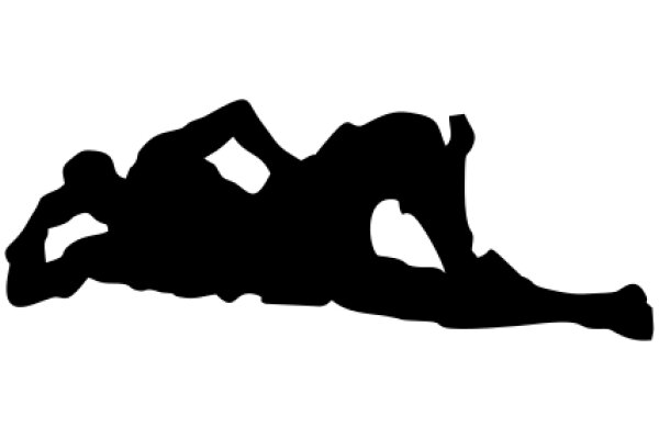 Silhouette of a Person Lying Down