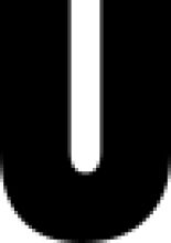 A Close-up of a Letter 'U' in Black and White