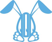 Stylized Blue Bunny Logo