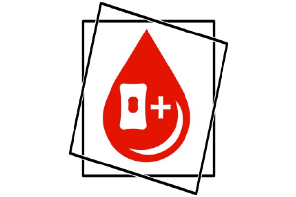 Digital Artwork: A Red Crescent with a Plus Sign