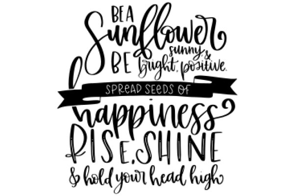 Sunflower Seeds of Happiness: A Quotable Affirmation Poster