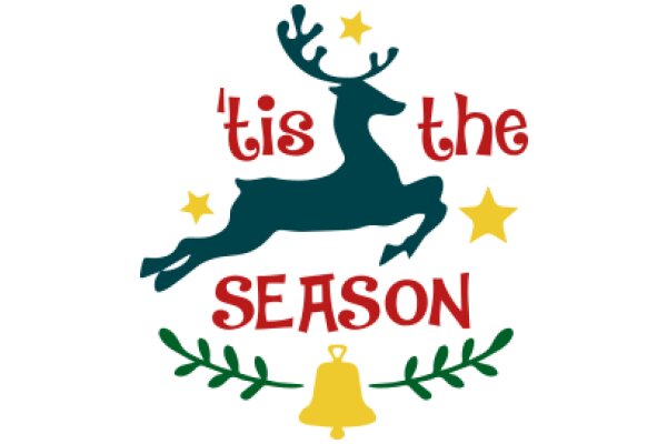 Season's Greetings: A Festive Deer-themed Poster