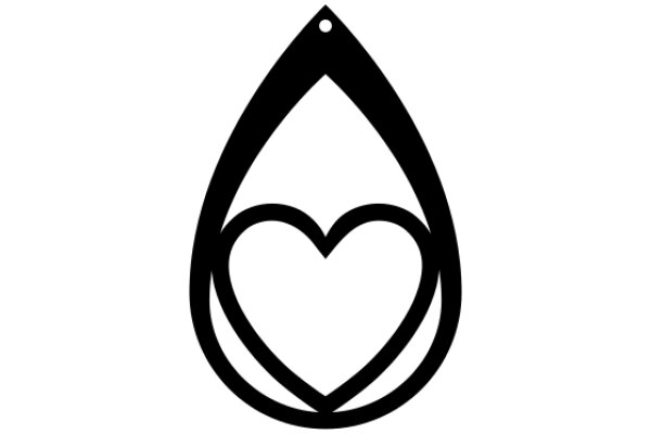 Simplistic Logo: A Heart-Shaped Design with a Drop-Like Element