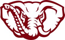 Stylized Elephant Logo with Red Outline