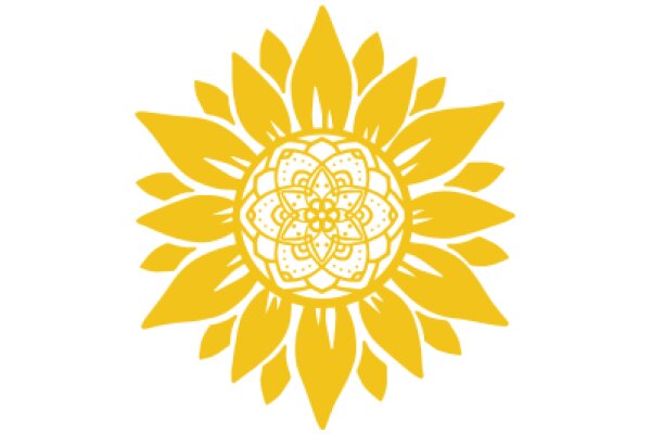 Vibrant Yellow Sunflower Emblem