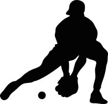 Silhouette of a Baseball Player in Action