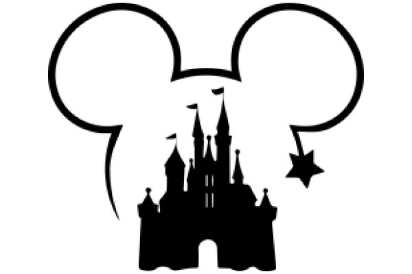 Disney Castle Silhouette with Mickey Mouse Ear