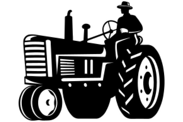 A Classic Illustration of a Farmer on a Tractor