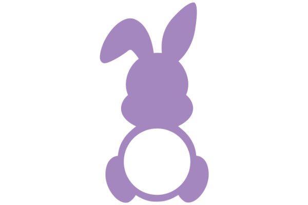 A Purple Bunny Icon on a White Background