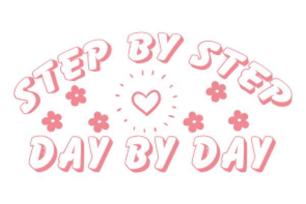 Step by Step: A Pink Floral Guide to a Happy Day