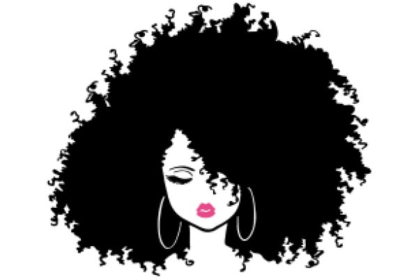 Stylized Portrait of a Woman with Afro Hair