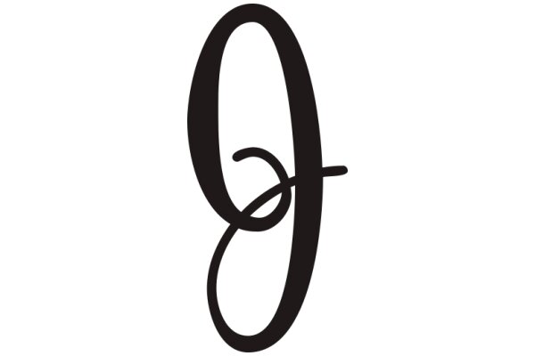 Stylized Black Letter 'Q' with a Swirl Design