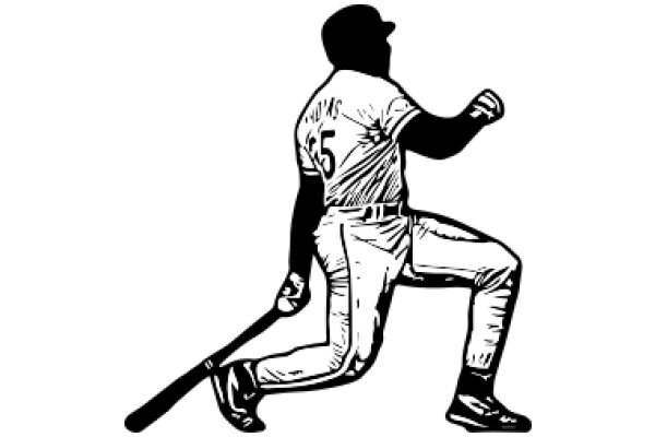 A Classic Baseball Player Silhouette