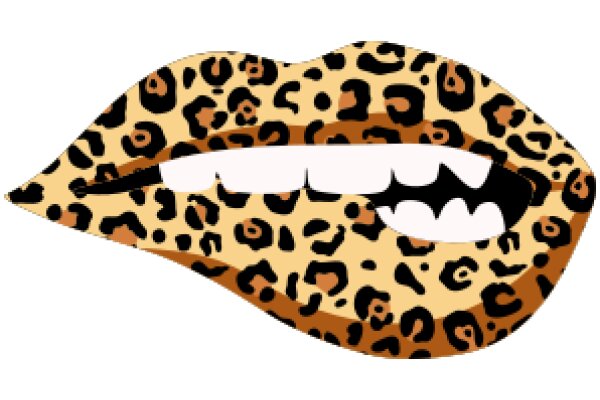 A Playful Illustration of a Leopard Print Mouth