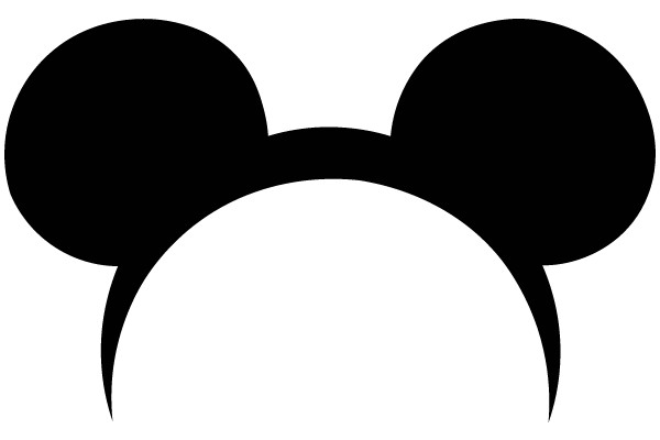 Simplistic Mickey Mouse Ear Icon