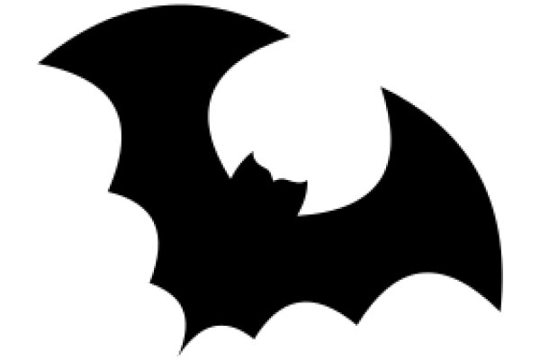 Stylized Black Bat Silhouette