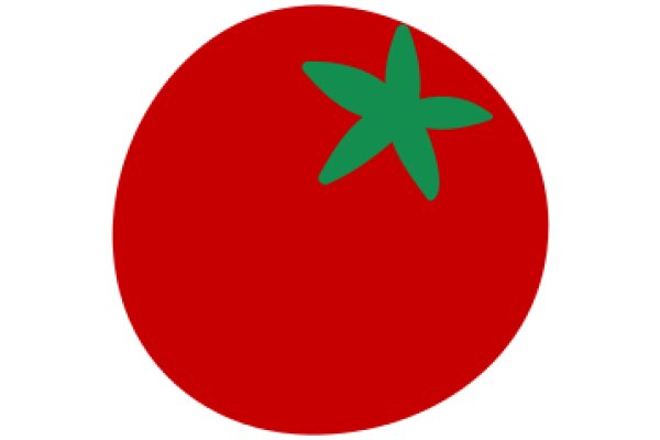 Vibrant Red Tomato with a Green Star