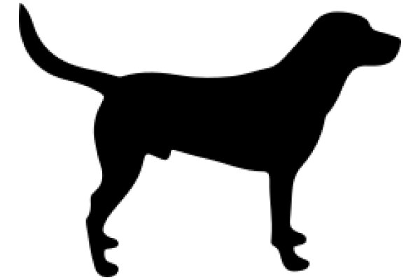 A Silhouette of a Dog's Rear View