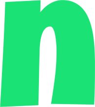 A Large, Green Letter 'N' in a Simple, Solid Background