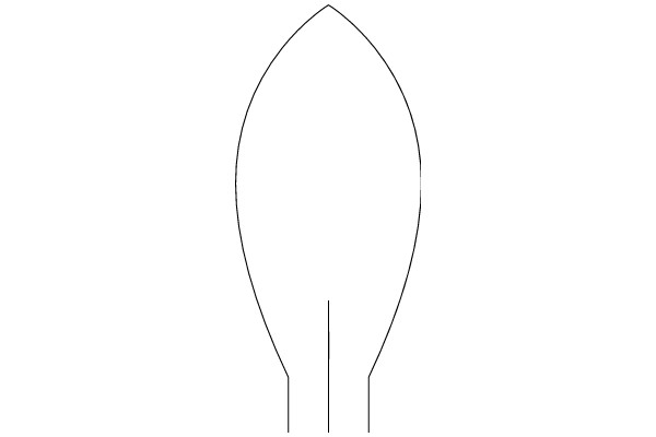 Simplified Line Drawing of a Light Bulb