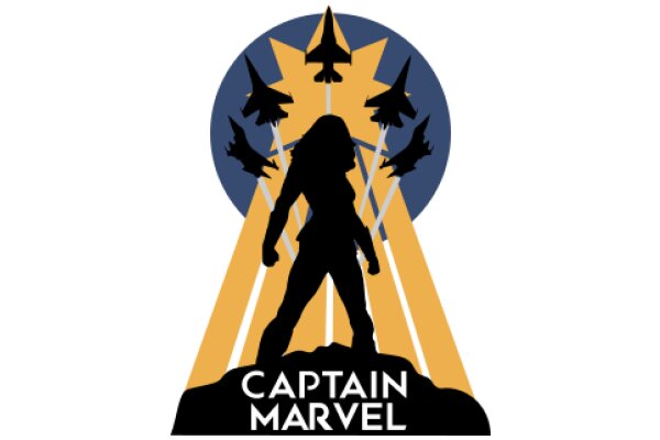 Captain Marvel: A Silhouette of Heroism and Power