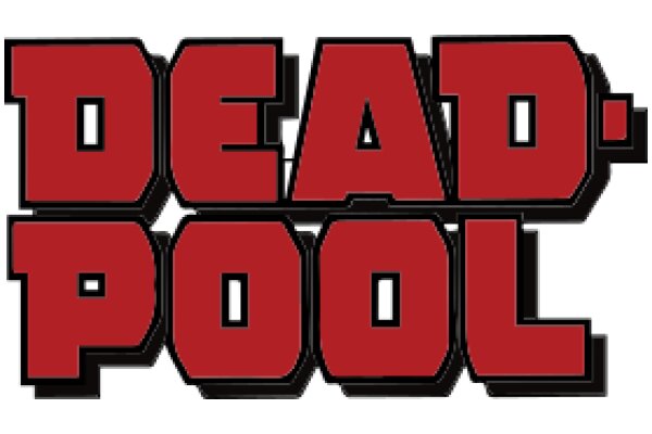 Stylized Red Text Logo for 'Deadpool' with a 3D Effect