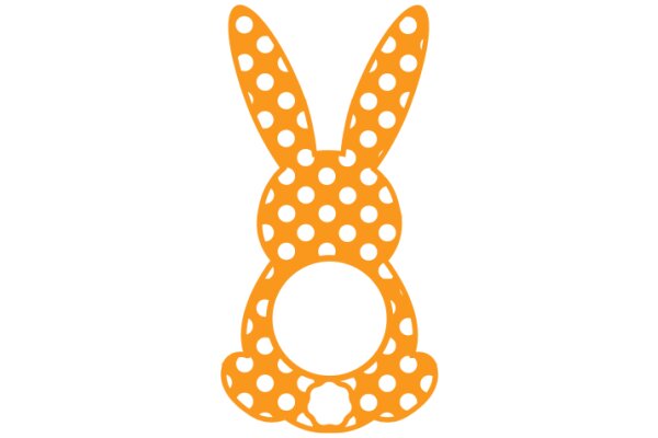 Vibrant Easter Bunny Logo in Orange and Yellow