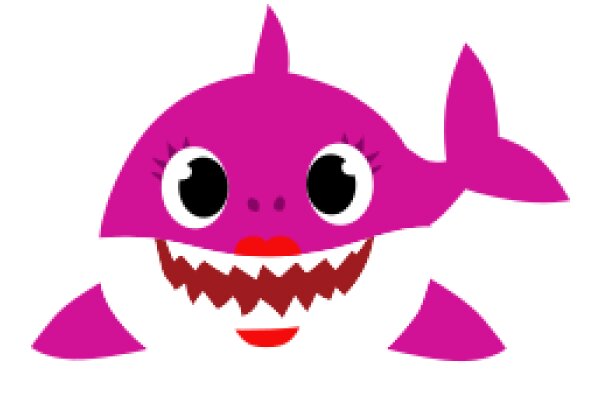 Vibrant Pink Shark with a Smile