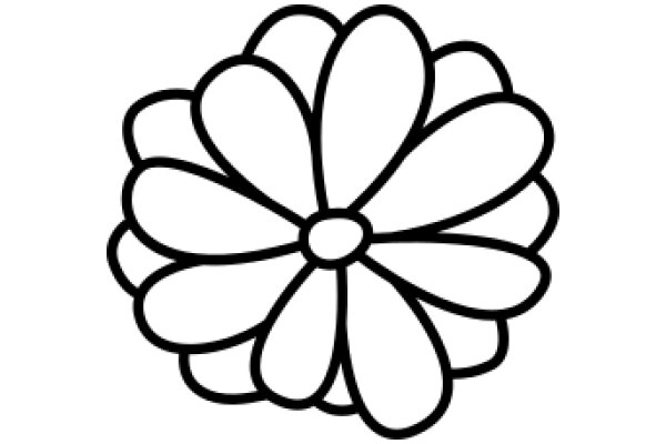 Stylized Flower Design: A Simplistic Line Art