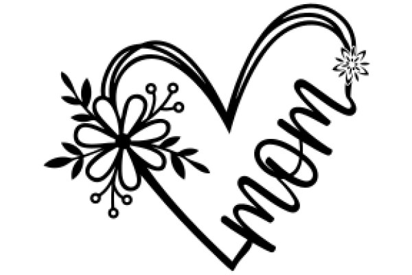 Hand-Drawn Logo with Floral Design and Text