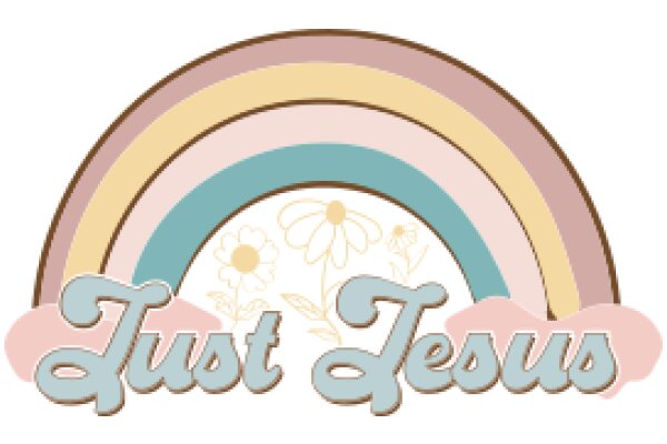 Vibrant Rainbow with Just Jesus Logo