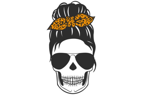 Stylish Skull with Leopard Print Bow