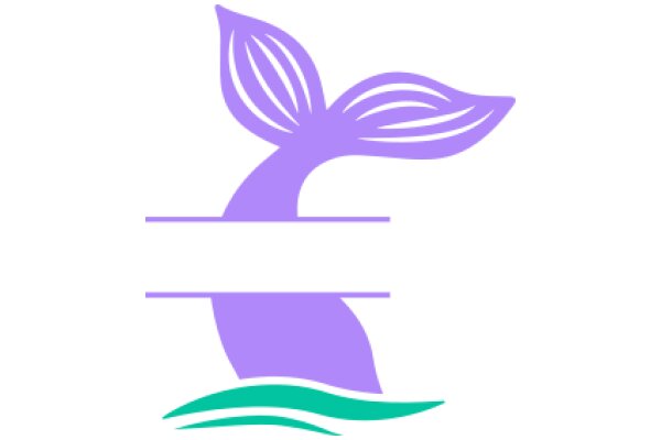 Stylized Purple Whale Logo with a Green Wave