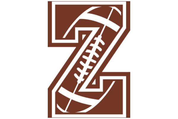 Stylized Football Logo with Brown and White Colors