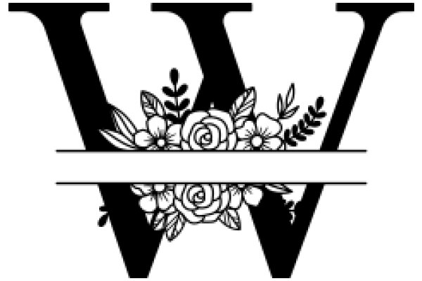 Elegant Flower Arrangement with the Letter 'W'