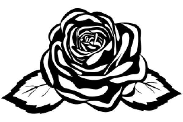 Stylized Rose with Leaf