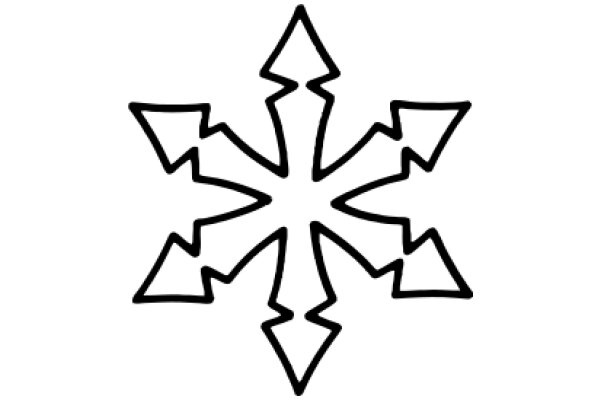 Simplistic Line Art of a Starburst Pattern