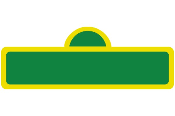 Vibrant Green and Yellow Sign with a Rounded Top