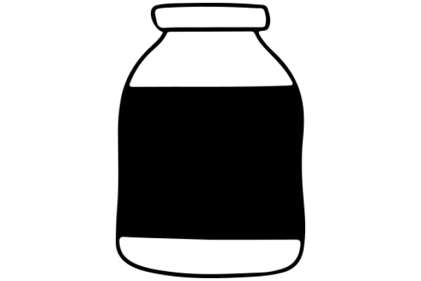 Simplistic Line Drawing of a Bottle