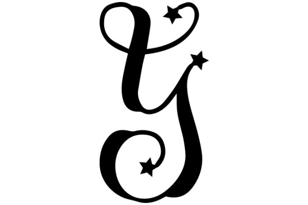 Stylized Monogram with Star Accents