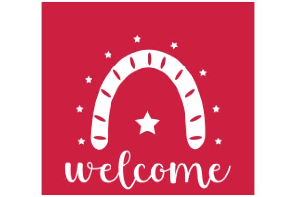 Welcome Sign with a Star and a Smiley Face